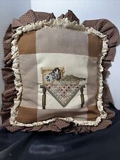 Vintage Cross Stitch Goose Pillow 80’s              B42 picture