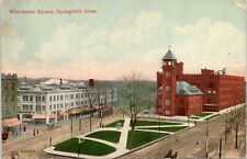 C.1910s Springfield MA Winchester Square Trolley Massachusetts Postcard 928 picture
