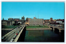c1960's YMCA Bldg. Hotels, Kirkwood, Savery, Bridge. Des Moines IA Postcard picture
