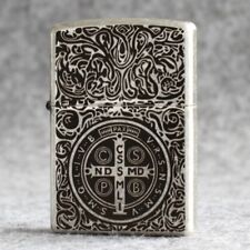 Zippo lighter 121FB Antique Silver Base/ Constantine Prayer Letter Free 3 Gifts picture