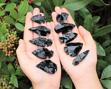 Black Obsidian Arrowheads, Black Obsidian Crystals, Obsidian Stone Arrowheads picture