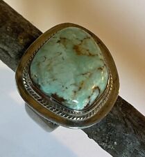 FAB Vintage Native American Dry Creek Turquoise Sterling Silver Ring Sz 9.75 10g picture