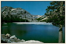 Beautiful country postcard with stunning Tenaya Lake photograph. picture