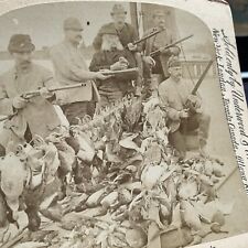 VINTAGE STEREOVIEW STEREOSCOPE CARD  Duck Hunters 1893 G Barker picture