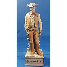 Dante Billy The Kid Western Cowboy Ceramic Whisky Decanter Bottle Vintage picture