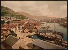 General view from Walkendorff's Tower Bergen Norway c1900 OLD PHOTO picture