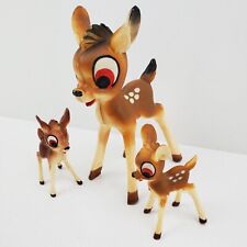 Bambi Deer Vintage WDP Walt Disney Production Toy Figurines Plastic Set of 3 picture