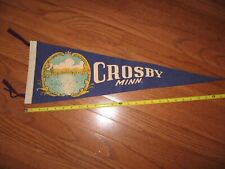 Vintage Crosby Minnesota  Felt Pennant w/ Colorful Graphics picture