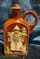 👀 RARE  Schafer & Vater Porcelain NIP Flask Santa Claus Christmas Germany 👀 picture