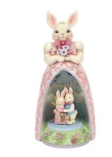 Jim Shore Easter 'Splendid Spring' Bunny with Lighted Rotating Scene 6008302 picture
