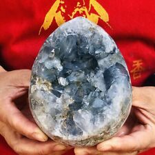 3.96LB Natural Beautiful Blue Celestite Crystal Geode Cave Mineral Specimen 297 picture