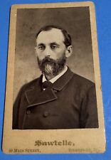 Antique CDV Photograph Full-Bearded Man Biddeford Maine Sawtelle picture