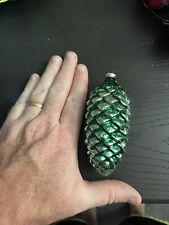 Glass Vintage Ornament Pinecone Mercury Glass Germany Antique RARE WOW picture
