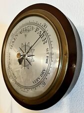 Vintage Barometer Made in West Germany Wood/Brass Large 12.5” Stuck/Not Working? picture