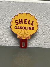 SHELL Gasoline Plate Topper Sign Marine  Motors Sales Service Gas Oil Station picture