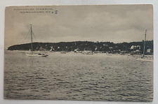 ca 1910s NY Postcard Northport LI New York Northport Harbor boats sailboats picture