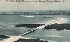 Postcard FL New Rickenbacker Causeway Crandon Park to Miami Vintage PC H7283 picture