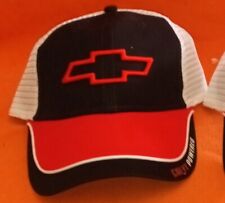 Vintage Hat Chevrolet Chevy Mesh Baseball Cap Red Black White General Motors picture