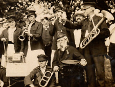 C.1910 ODD CIVIL WAR WOMEN SOLDIERS COSTUME MUSIC BAND HALLOWEEN ? BUSY PHOTO F3 picture