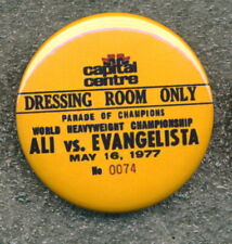 1977  STYLE Muhammad Ali Clay v Evangelista Maryland  Boxing Promo RP PIN 1-3/4