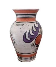 Native American Panama Pottery Clay PotArtisan Birds Vase 12