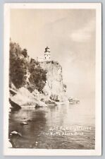 Two Harbors Minnesota, Split Rock Lighthouse, Vintage RPPC Real Photo Postcard picture