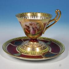 Austria Vienna - Courting Scene Love Story Footed Cup Pedestal Saucer picture