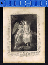 Cupid Whispering Sweet Nothings to Psyche by Eduard Steinbruck -1849 CLEARANCE picture