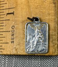 Vintage Medal Pendant Mary Our Lady Of Mount Carmel Christian H77 picture