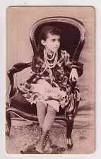 Amazing** CDV - Child Doll - Vintage Carbon Print c.1896 picture