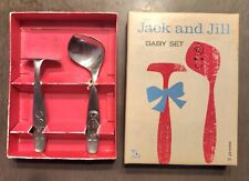 Vintage Jack & Jill Baby Flatware Set Lauffer Germany 18/8 Stainless Steel 2 Pc picture