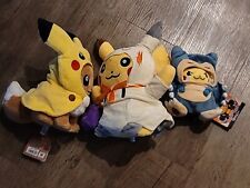 Poncho Pikachu Eevee Snorlax MimikyuSkytree Plush Lot Collectible picture