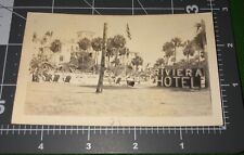 1930s Daytona Beach FL Florida RIVIERA HOTEL SIGN Vintage Snapshot PHOTO picture