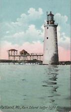 Postcard Ram Island Ledge Light House Portland ME Maine  picture
