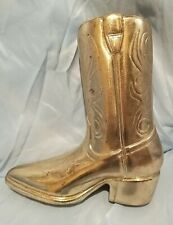 Vintage Solid Brass Cowboy Boot- picture