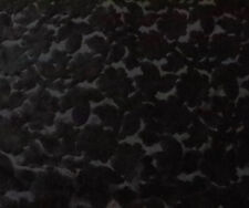 2 Yards Vintage Black Floral Heavy Cut Silk Velvet Fabric picture