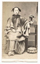 c.1860's PHOTO - CDV CHINA SHANGHAI - CHINESE WOMAN  CHOW QUA? picture