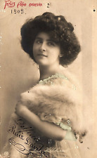 1909 GUDRON HILDEBRANDT SILENT MOVIE ACTRESS DANCER CELEBRITY POSTCARD P1349 picture