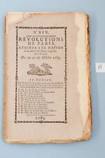 Rare 1789 French Revolution Pamphlet News Events picture