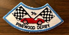 NOS BSA 1974 Pinewood Derby Vintage Boy Scouts Patch picture