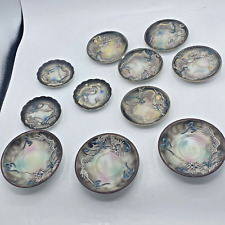 Set Of 11 Vintage Porcelain Dragonware Dragon Ware Moriage Plates Japan READ picture