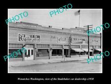 OLD 8x6 HISTORIC PHOTO OF WENATCHEE WASHINGTON THE STUDEBAKER CAR STORE c1930 picture