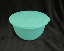 TUPPERWARE - IMPRESSIONS TEAL MED MIX BOWL #3093B-1 WITH LID - PREOWNED picture