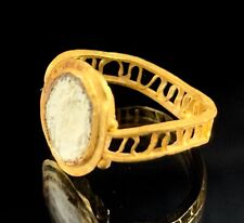 ANCIENT ROMAN GOLD RING; OPEN WORK SWIRLS; 100 BC - 200 AD; ELEGANT & WEARABLE  picture