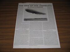 1919 Magazine Photo A German Zeppelin in Flight & Ground Crew picture