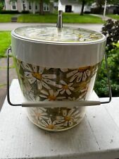 VINTAGE DAISY ICE BUCKET WEST BEND THERMOSERV COOL KITCHY 