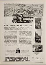 1920 Print Ad Federal Motor Trucks Alabam on Apache Trail Detroit,Michigan picture