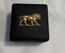 Wedgwood Black Basalt Small Gold Egyptian Lion Emblem Collectors Society Limited picture