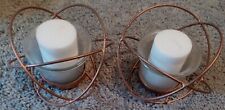 Pair Of Copper Color Candle Holders picture