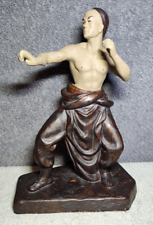 Vintage Chinese Kung Fu Shaolin Monk Mudman Martial Arts Figurine 10 inch picture